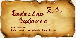 Radoslav Vuković vizit kartica